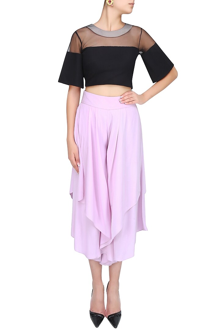 Lilac double layer circular culottes available only at Pernia's Pop Up Shop.
