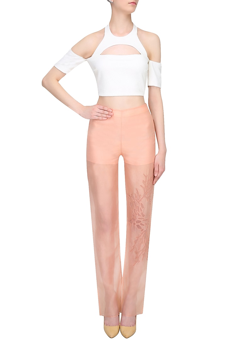 Echo intricate cutwork cigarette pants available only at Pernia's Pop Up Shop.