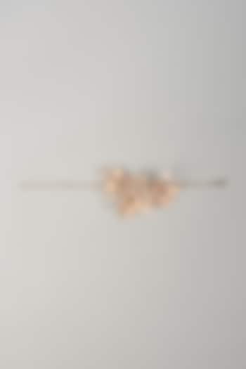 Gold Finish White Beaded Handcrafted Floral Bracelet by THE BEAUTIFUL SECRET at Pernia's Pop Up Shop