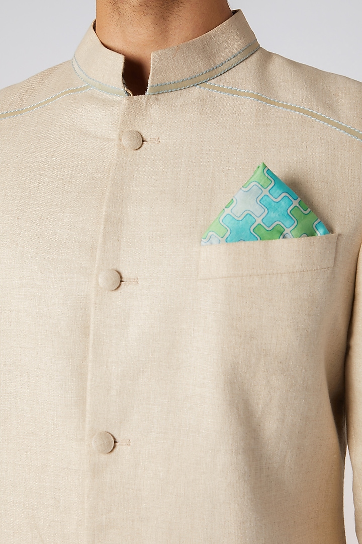 Ash Grey Wedding Sherwani Set by Bubber Couture at Pernia's Pop Up Shop