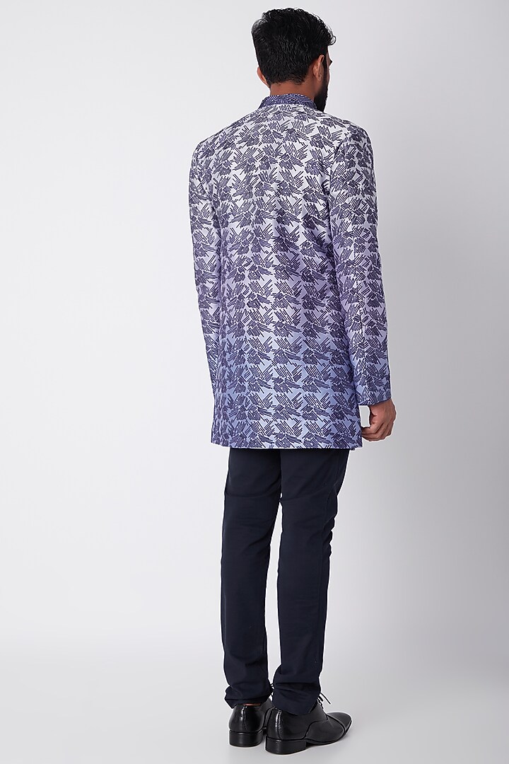 Purple Embroidered Ombre Achkan by Bubber Couture at Pernia's Pop Up Shop