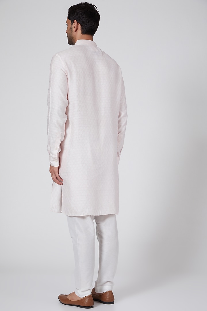 Baby Pink Short Kurta Set by Bubber Couture at Pernia's Pop Up Shop