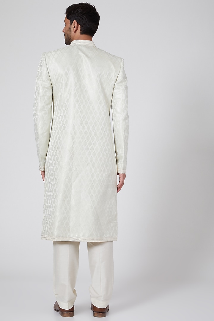 Off White Groom Sherwani With Thread Work by Bubber Couture at Pernia's Pop Up Shop