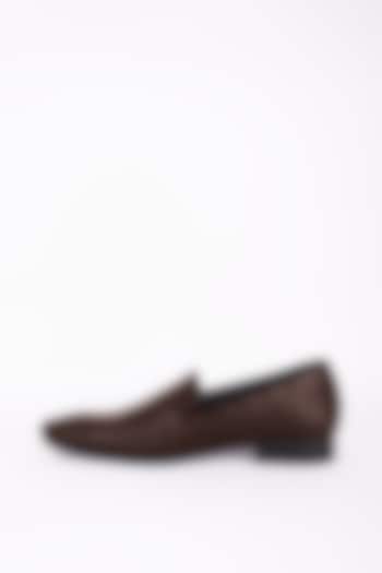 Brown Italian Leather Moccasins by Bubber Couture at Pernia's Pop Up Shop