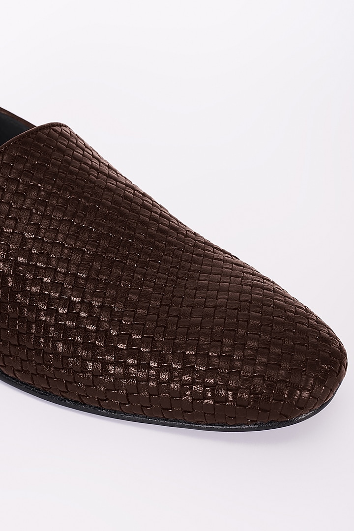 Brown Italian Leather Moccasins by Bubber Couture at Pernia's Pop Up Shop