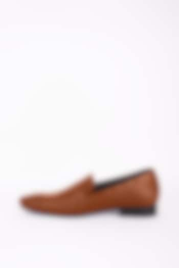 Tan Italian Leather Moccasins by Bubber Couture at Pernia's Pop Up Shop