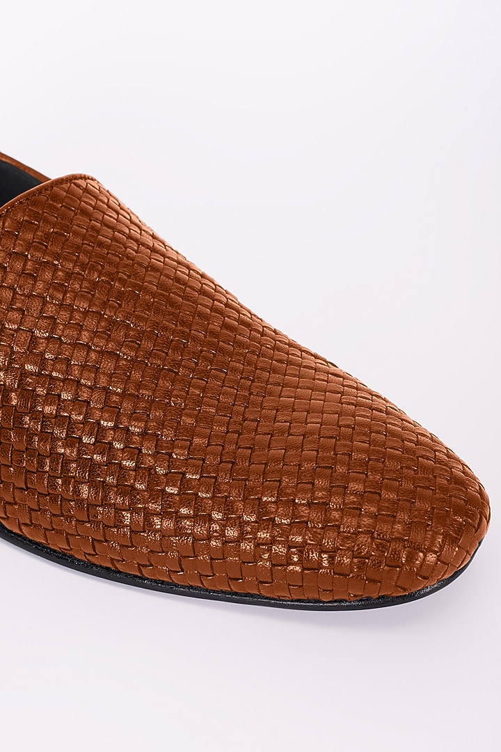 Tan Italian Leather Moccasins by Bubber Couture at Pernia's Pop Up Shop