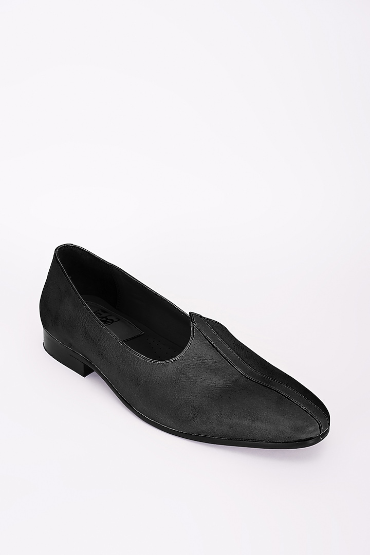 Grey Italian Leather Mojris by Bubber Couture at Pernia's Pop Up Shop