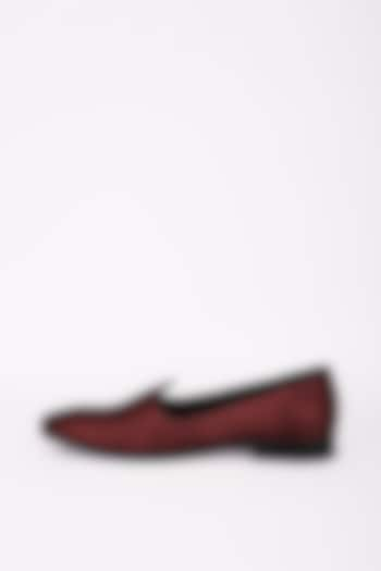 Burgundy Italian Leather Mojris by Bubber Couture