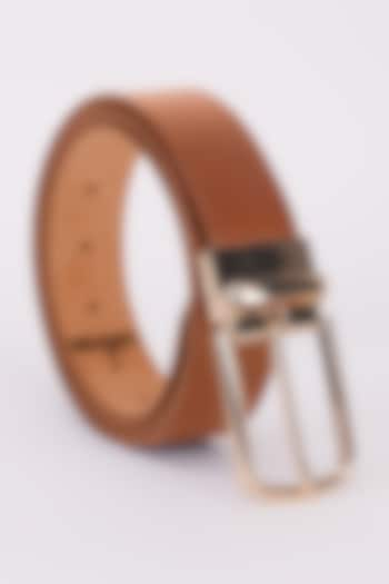 Tan Italian Leather Belt by Bubber Couture