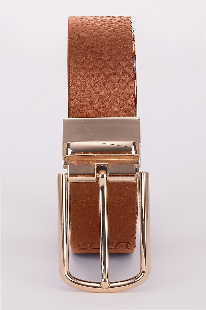 Tan Italian Leather Belt by Bubber Couture at Pernia's Pop Up Shop