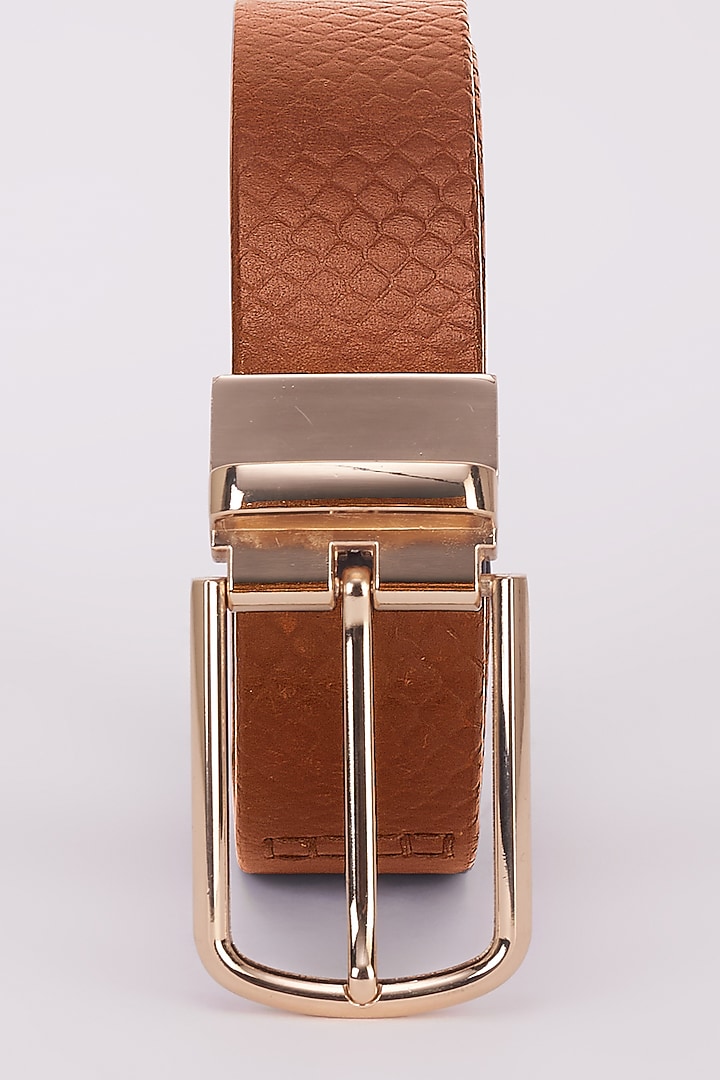 Tan Italian Leather Belt by Bubber Couture at Pernia's Pop Up Shop