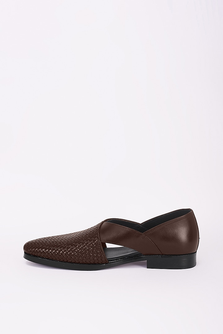 Brown Italian Leather Peshawari Sandals by Bubber Couture