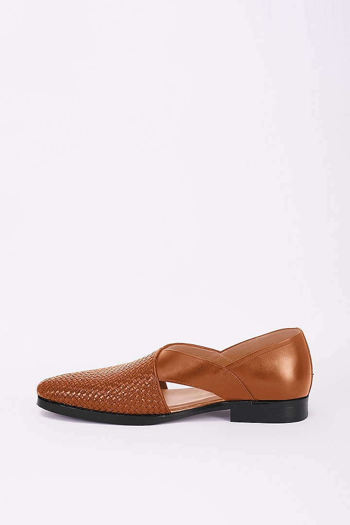 Tan Italian Leather Peshawari Sandals by Bubber Couture