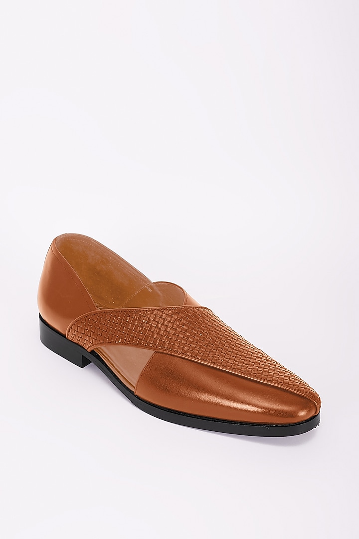 Tan Italian Leather Peshawari Sandals by Bubber Couture at Pernia's Pop Up Shop