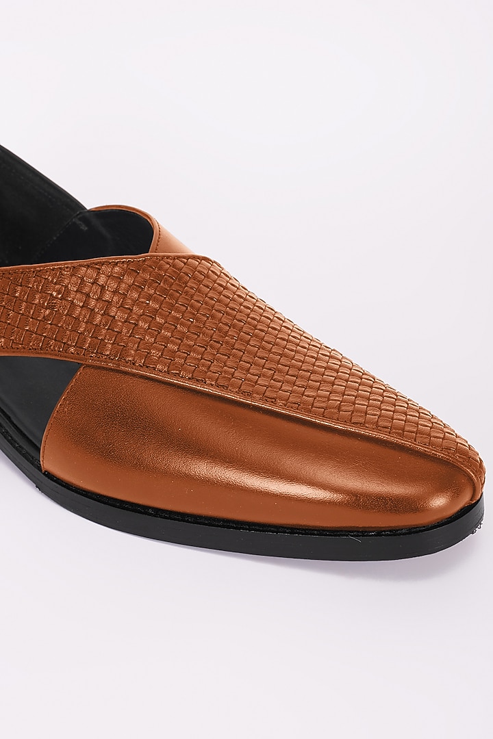 Tan Italian Leather Peshawari Sandals by Bubber Couture at Pernia's Pop Up Shop
