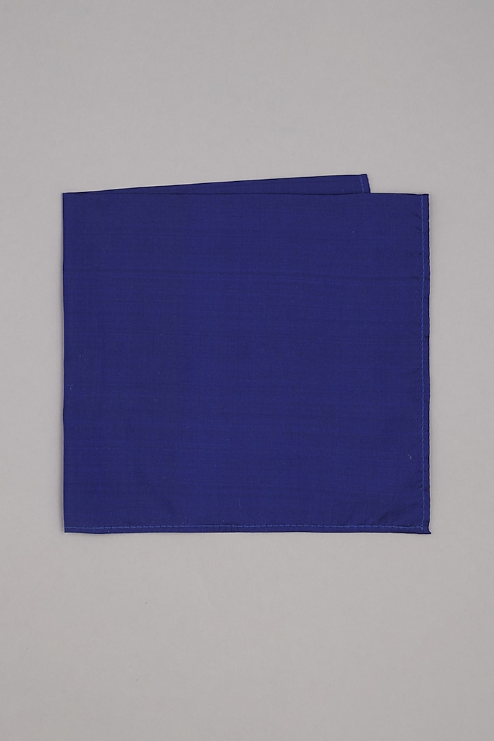 Royal Blue Pure Silk Pocket Square by Bubber Couture