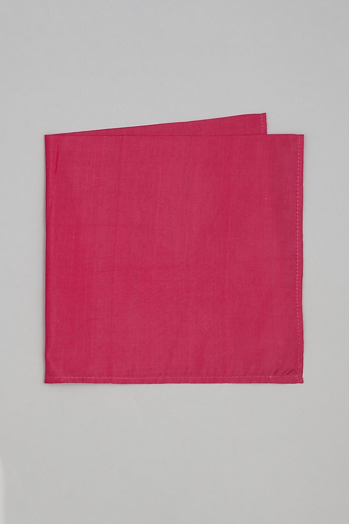 Hot Pink Pure Silk Pocket Square by Bubber Couture