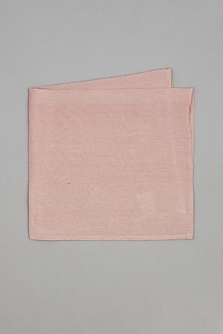 Baby Pink Pure Silk Pocket Square by Bubber Couture