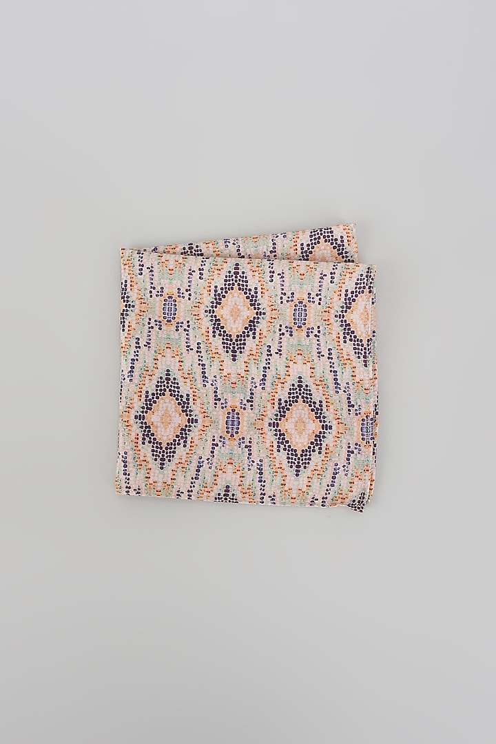 Multi-Colored Cotton Diamond Printed Pocket Square by Bubber Couture at Pernia's Pop Up Shop