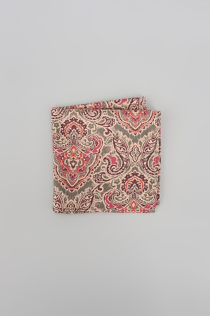 Multi-Colored Cotton Floral Printed Pocket Square by Bubber Couture at Pernia's Pop Up Shop