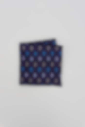 Blue Silk Liberty Digital Printed Pocket Square by Bubber Couture at Pernia's Pop Up Shop