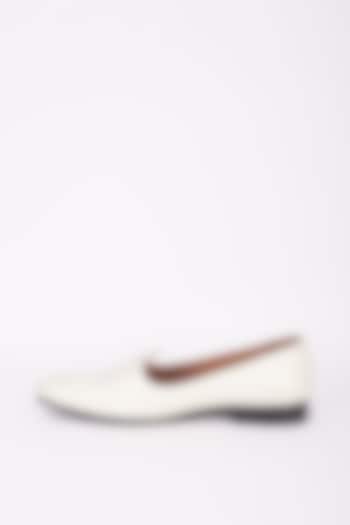 Off-White Italian Leather Mojaris by Bubber Couture at Pernia's Pop Up Shop