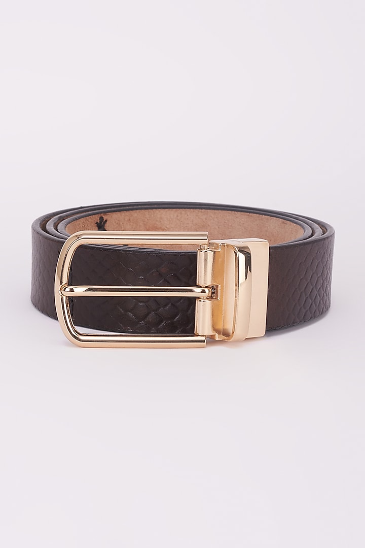 Brown Italian Leather Belt by Bubber Couture at Pernia's Pop Up Shop