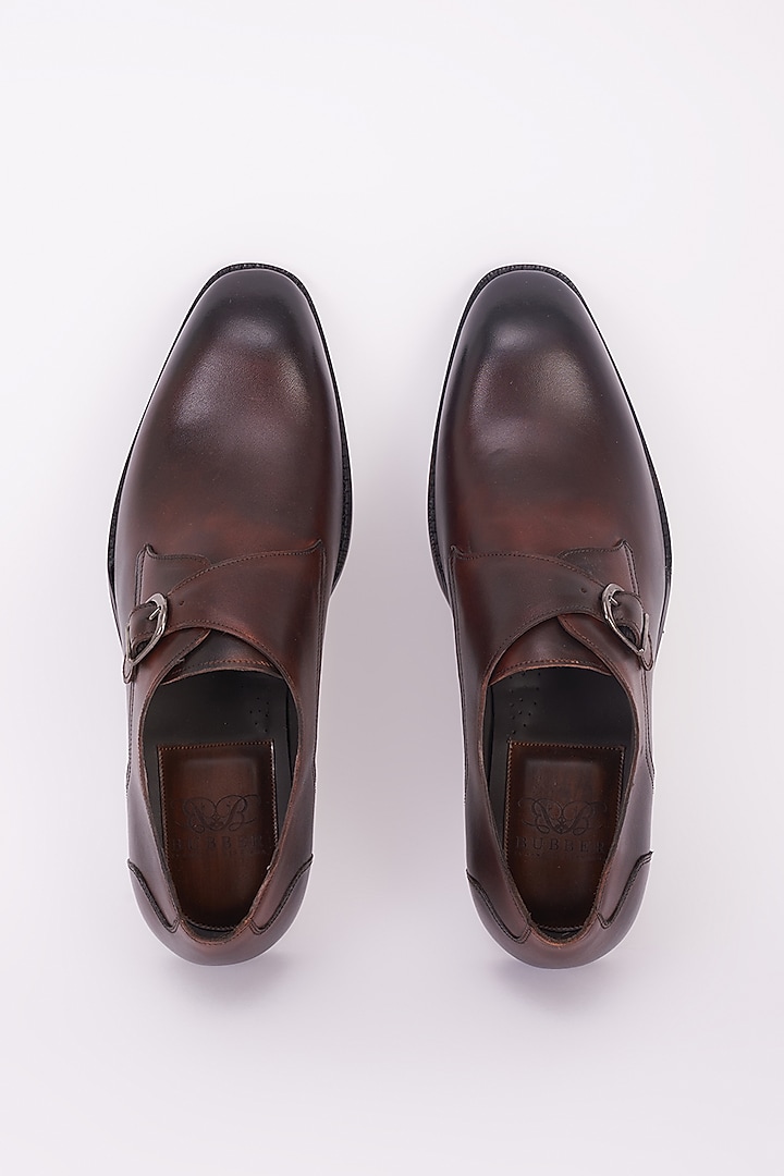 Dark Brown Italian Leather Shoes by Bubber Couture at Pernia's Pop Up Shop