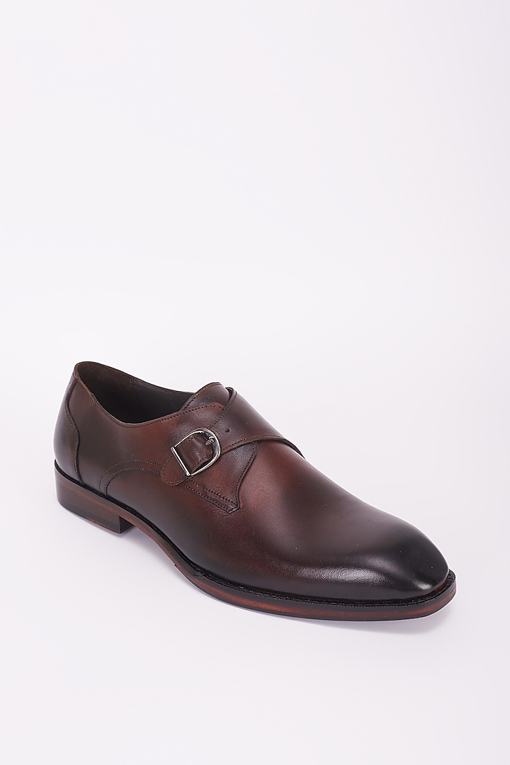 Dark Brown Italian Leather Shoes by Bubber Couture at Pernia's Pop Up Shop