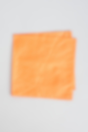 Orange Pure Silk Pocket Square by Bubber Couture