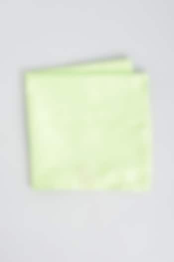 Lime Green Pure Silk Pocket Square by Bubber Couture