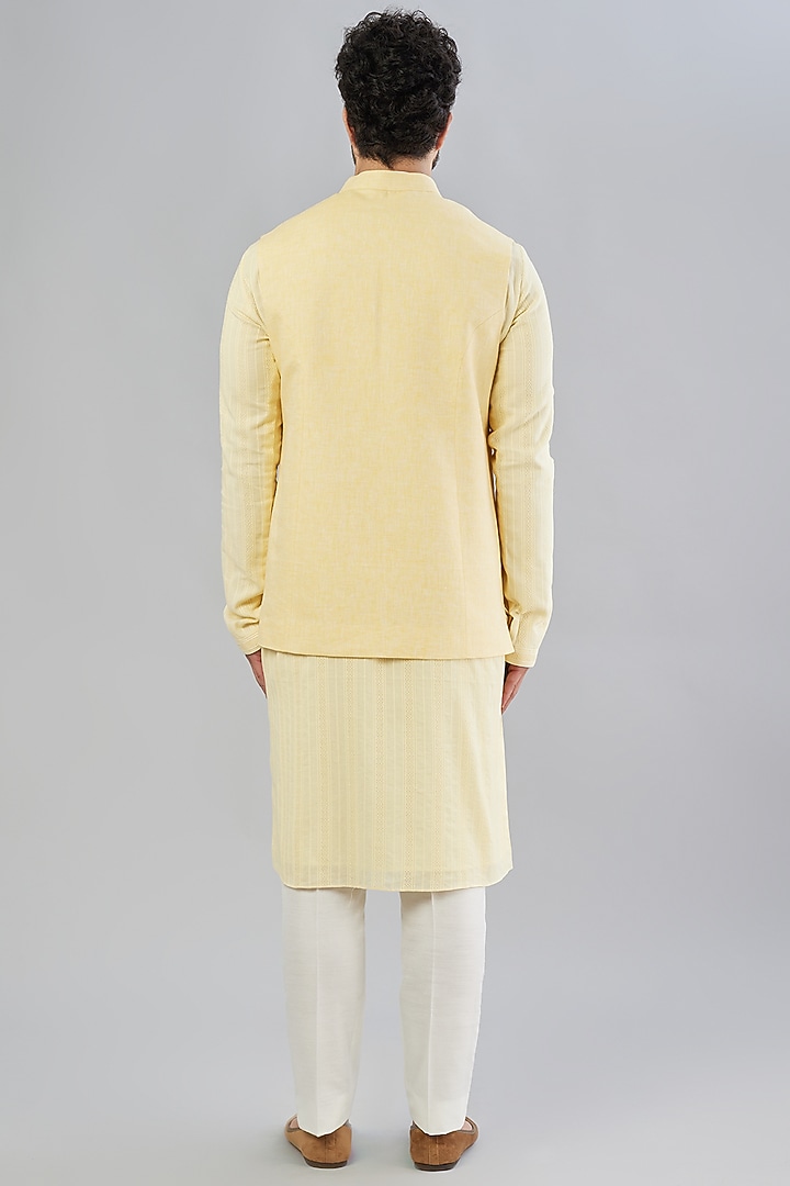 Yellow Linen Bundi Jacket by Bubber Couture at Pernia's Pop Up Shop
