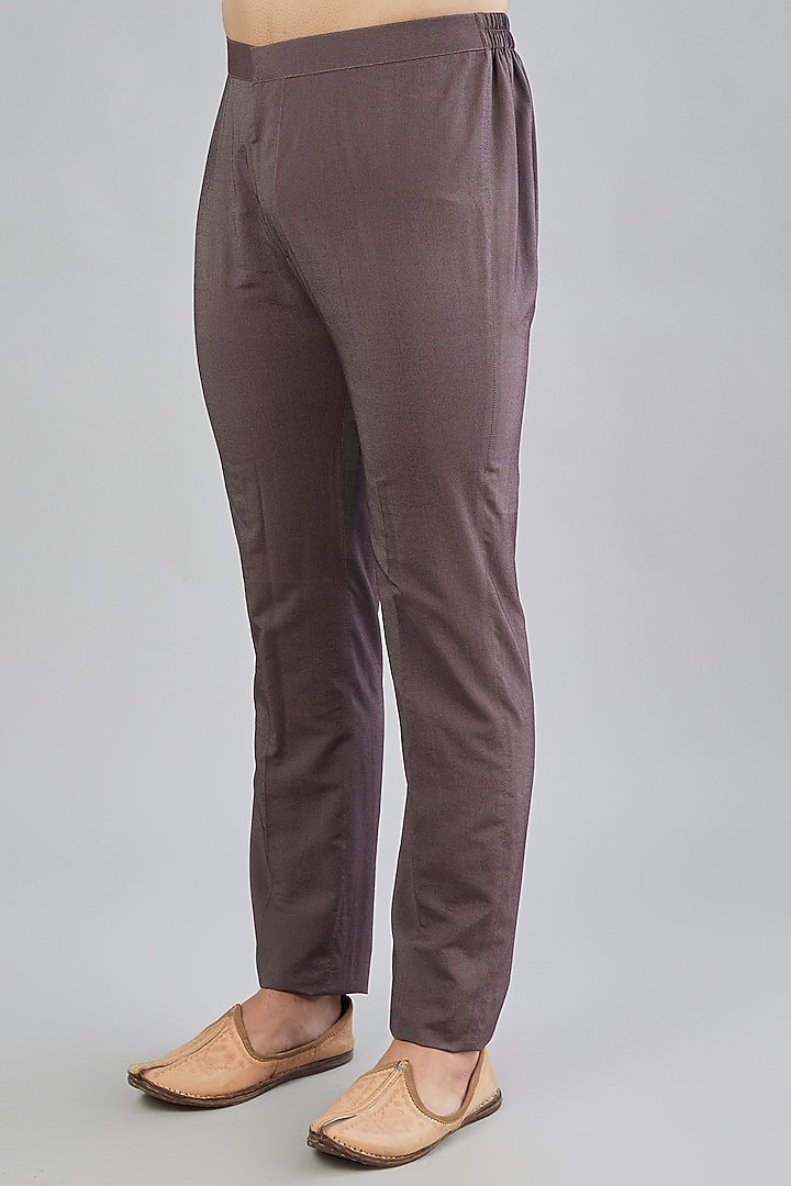 Wine Embroidered Kurta Set by Bubber Couture at Pernia's Pop Up Shop