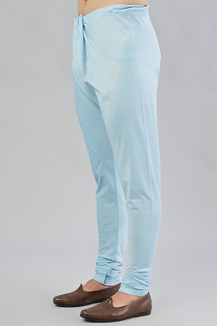 Sky Blue Printed Kurta Set by Bubber Couture at Pernia's Pop Up Shop