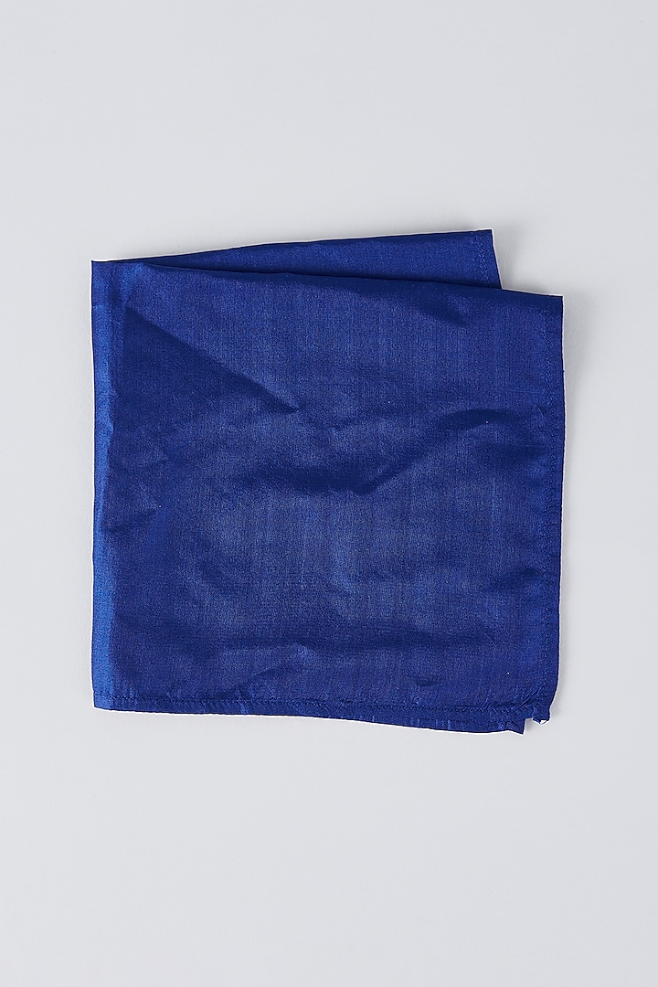Royal Blue Pure Silk Pocket Square by Bubber Couture