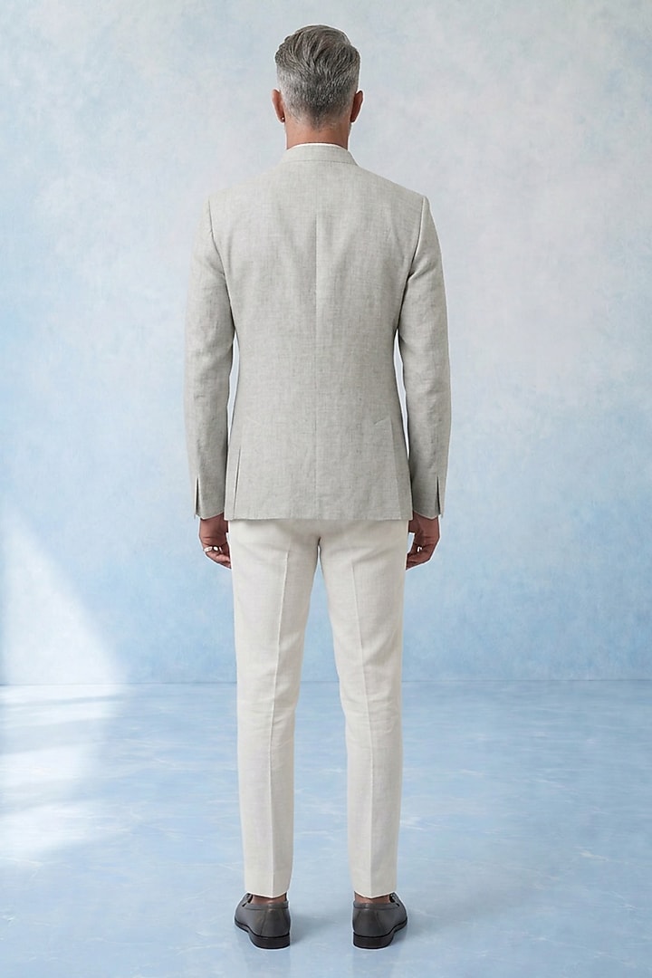 Grey Wool Jacket by Bubber Couture at Pernia's Pop Up Shop