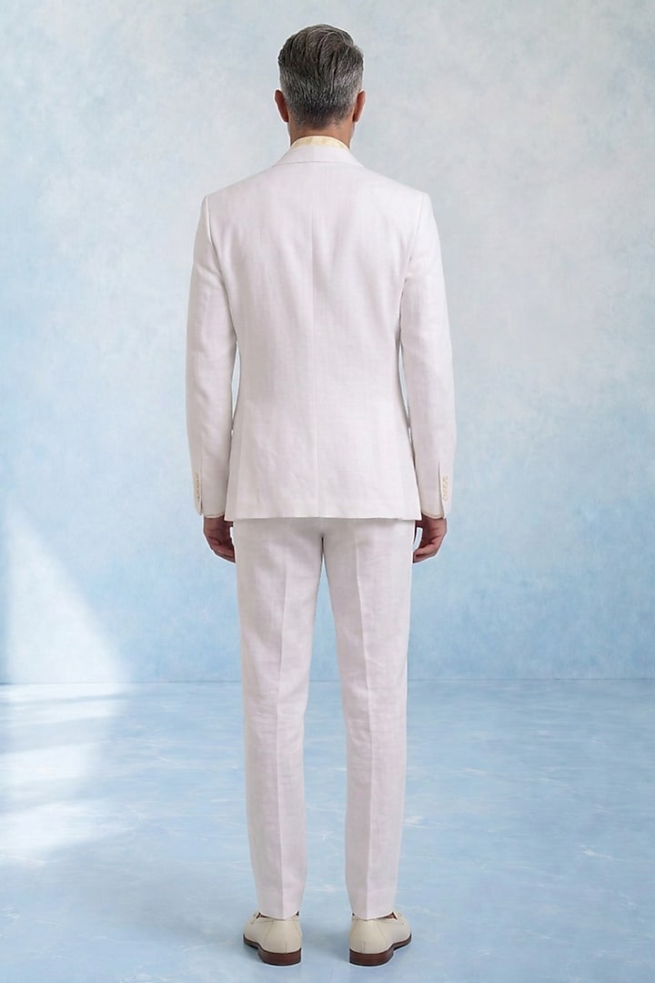Off-White Wool Blazer by Bubber Couture at Pernia's Pop Up Shop