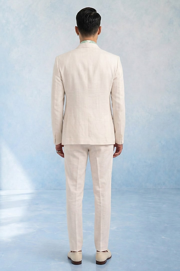 Off-White Wool Blazer by Bubber Couture at Pernia's Pop Up Shop