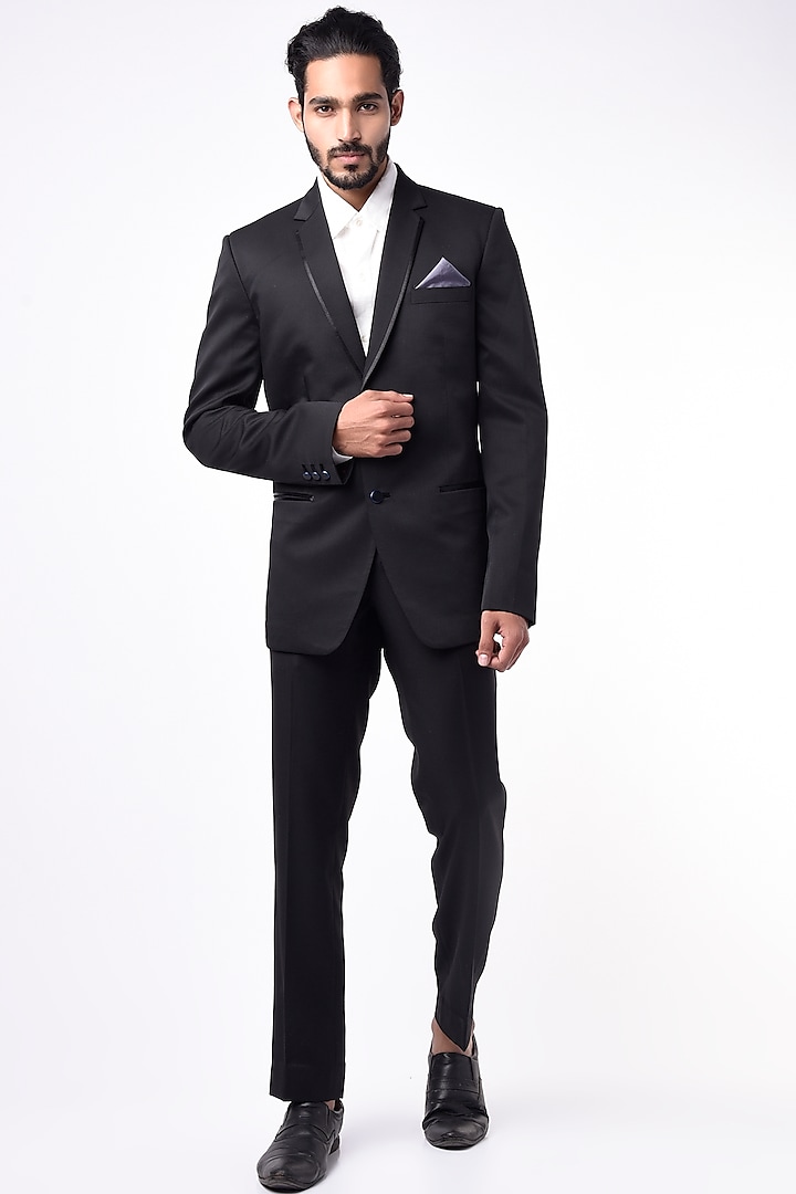 Black Suiting Blazer Set by Bubber Couture