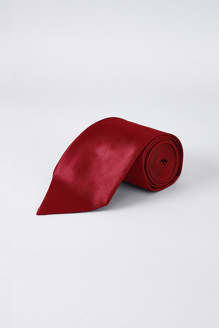 Red Satin Necktie by Bubber Couture