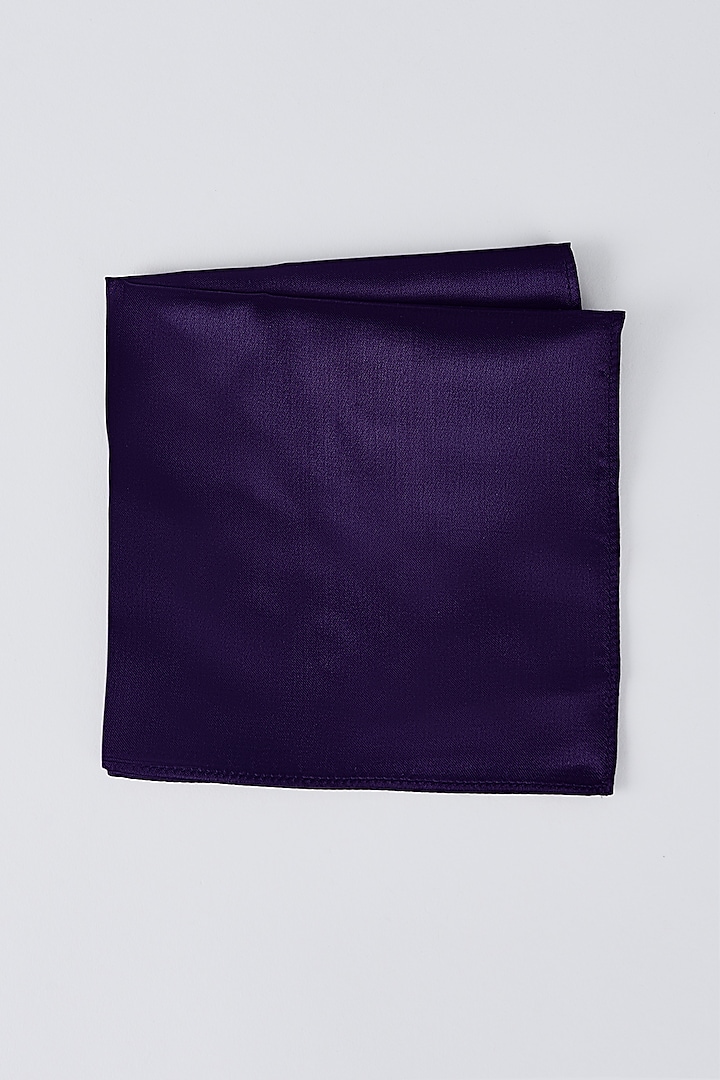 Purple Satin Pocket Square by Bubber Couture
