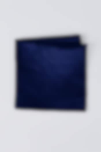 Navy Satin Pocket Square by Bubber Couture