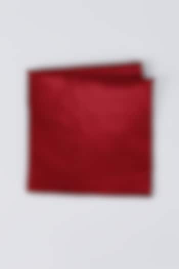 Red Satin Pocket Square by Bubber Couture