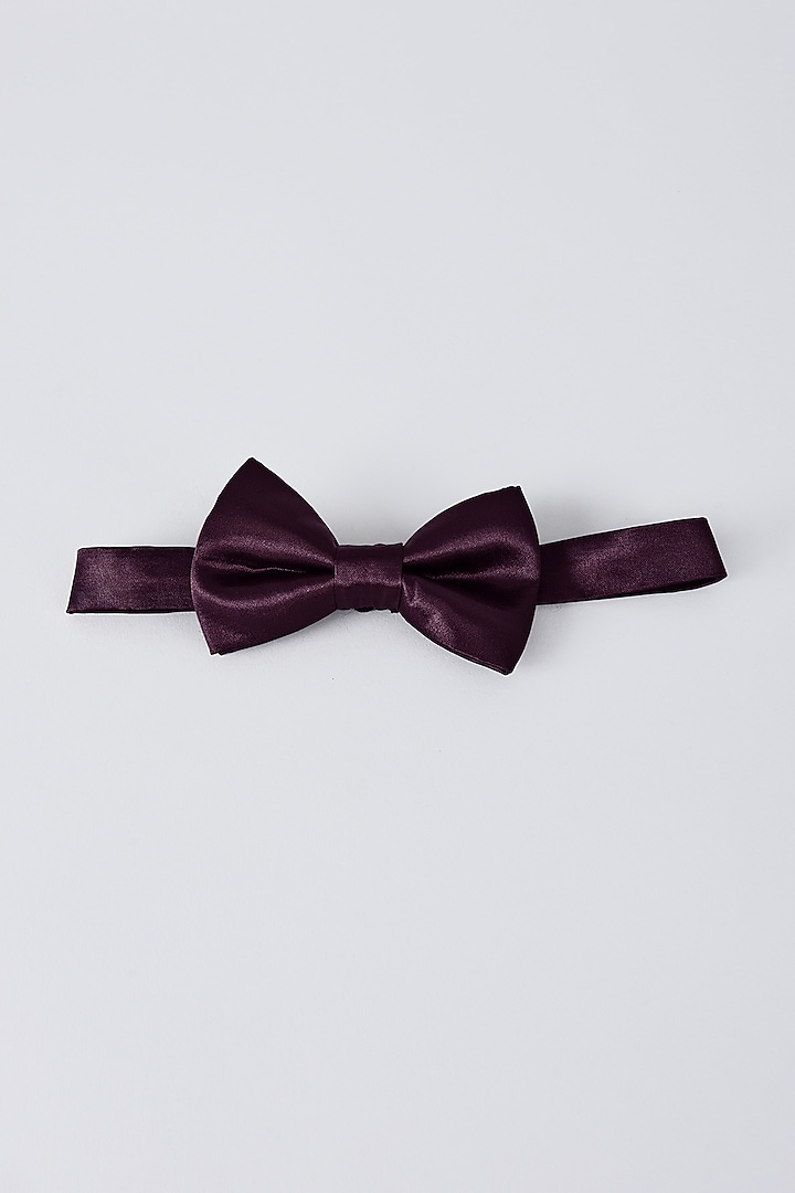 Wine Satin Bowtie by Bubber Couture