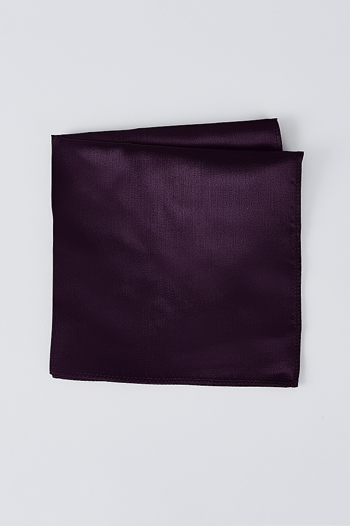 Wine Satin Pocket Square by Bubber Couture