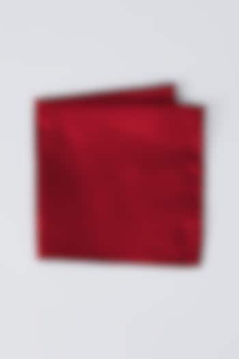 Red Pure Silk Pocket Square by Bubber Couture