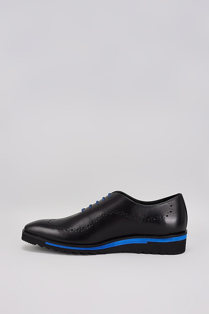 Black & Blue Premium Italian Leather Shoes by Bubber Couture