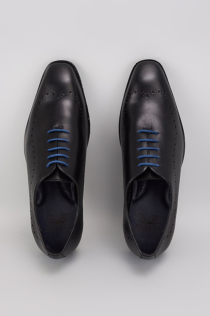 Black & Blue Premium Italian Leather Shoes by Bubber Couture at Pernia's Pop Up Shop