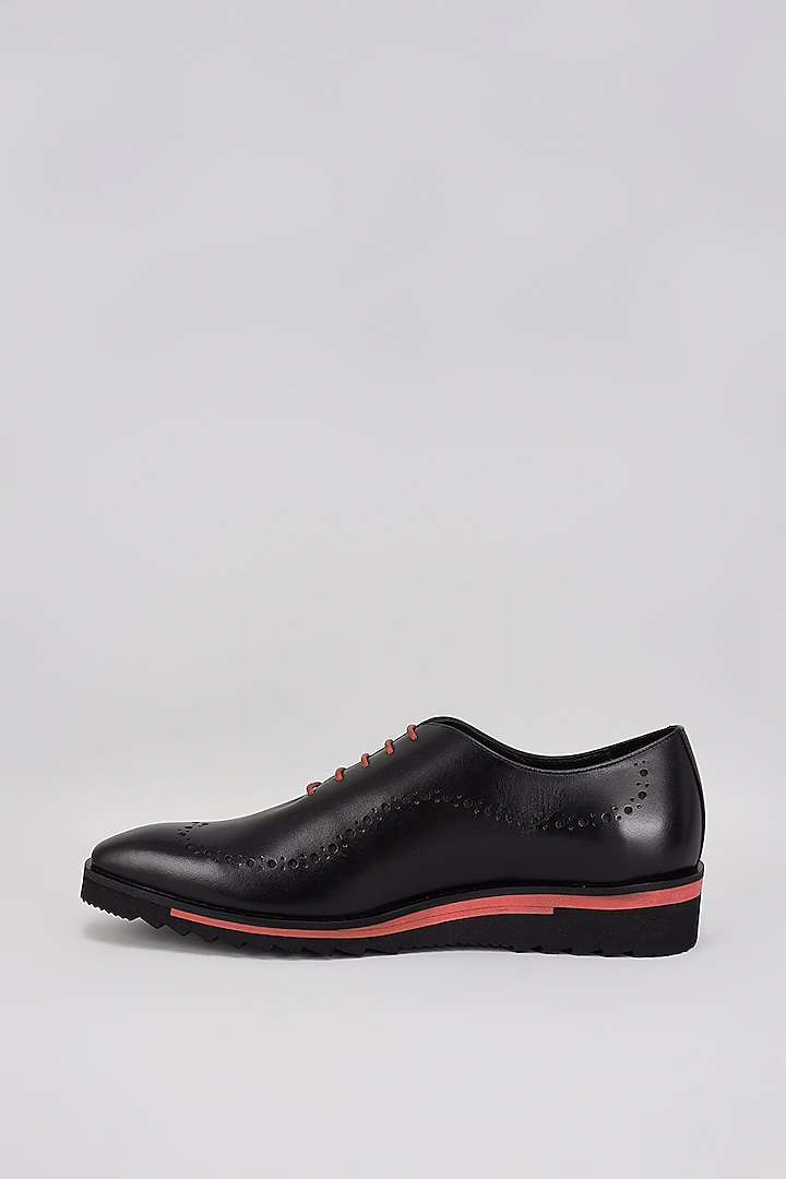 Black & Red Premium Italian Leather Shoes by Bubber Couture at Pernia's Pop Up Shop